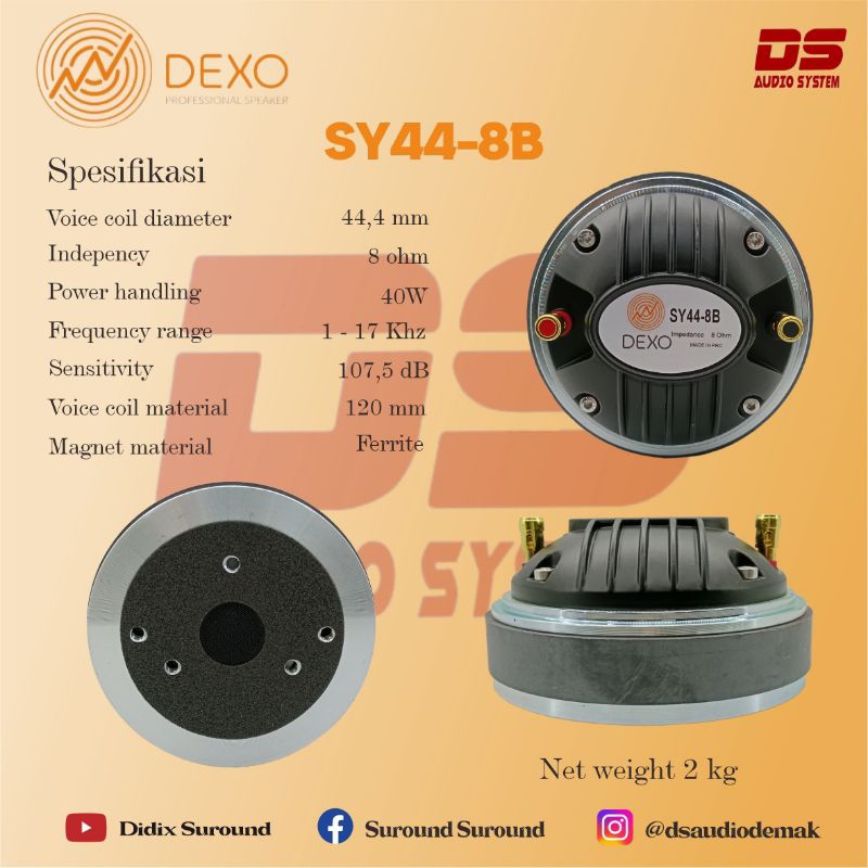 DRIVER TWEETER DEXO SY44-8B