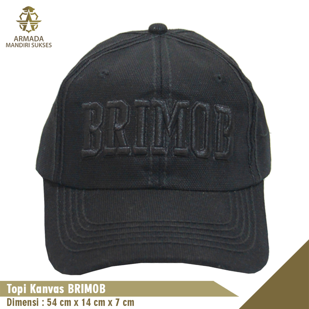 Topi Brimob Bordir - Topi Kanvas Brimob