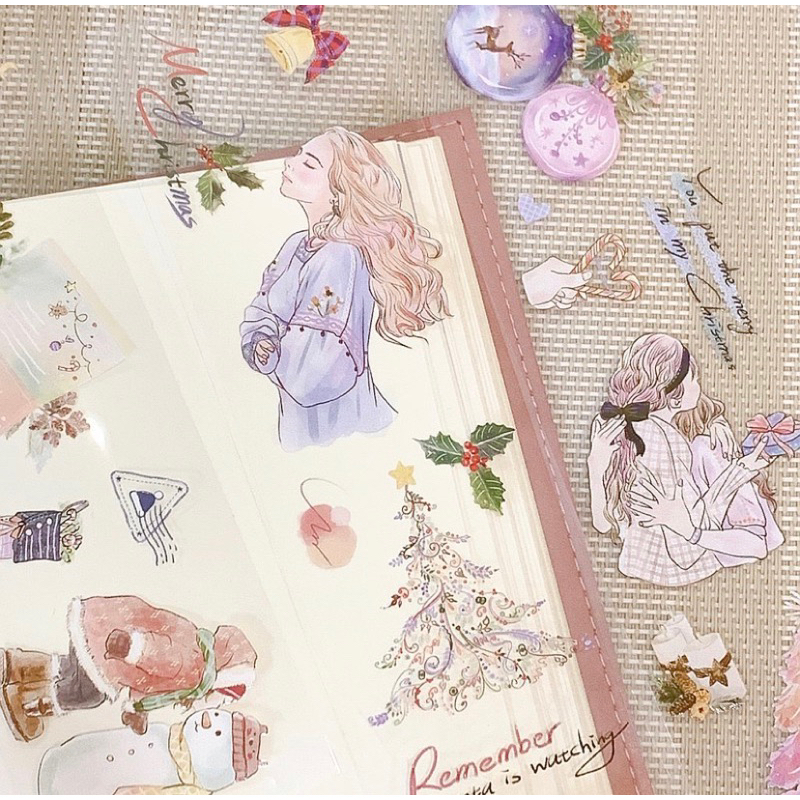 

[sample]J&Z Christmas All the Happiness PET Washi Tape | Girls Sticker Aesthetic | Scrapbooking | Journaling