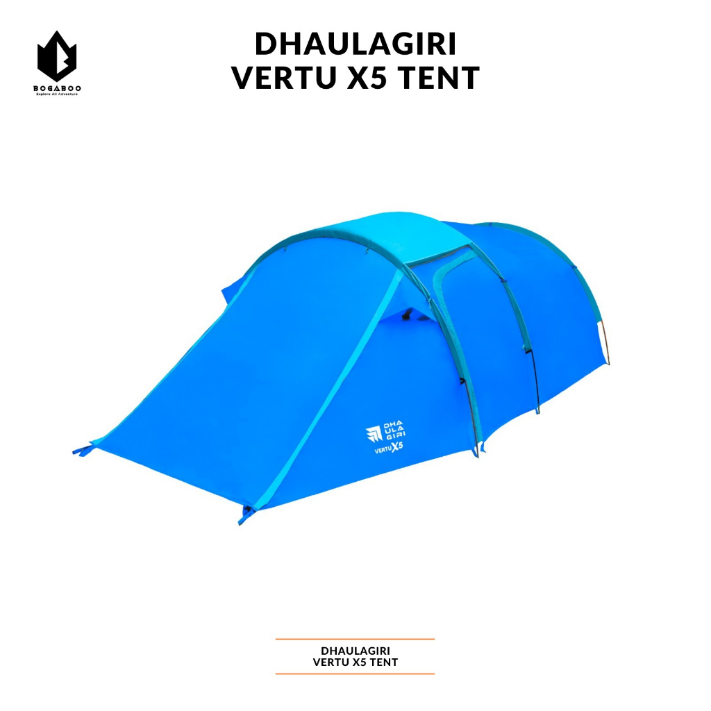 Bisa [COD] Tenda Camping Dhaulagiri Vertu X5 Kapasitas 4-5 Orang Double Layer Hiking Outdoor