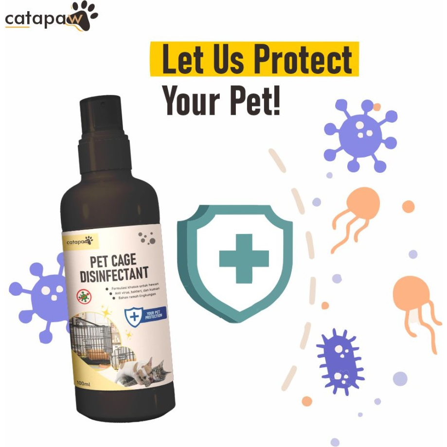 CATAPAW Disinfektan Kandang Hewan Anti Bakteri Virus 100ml / Pet Disinfectant Pembersih Kandang dan Tempat Tidur Kucing Anjing