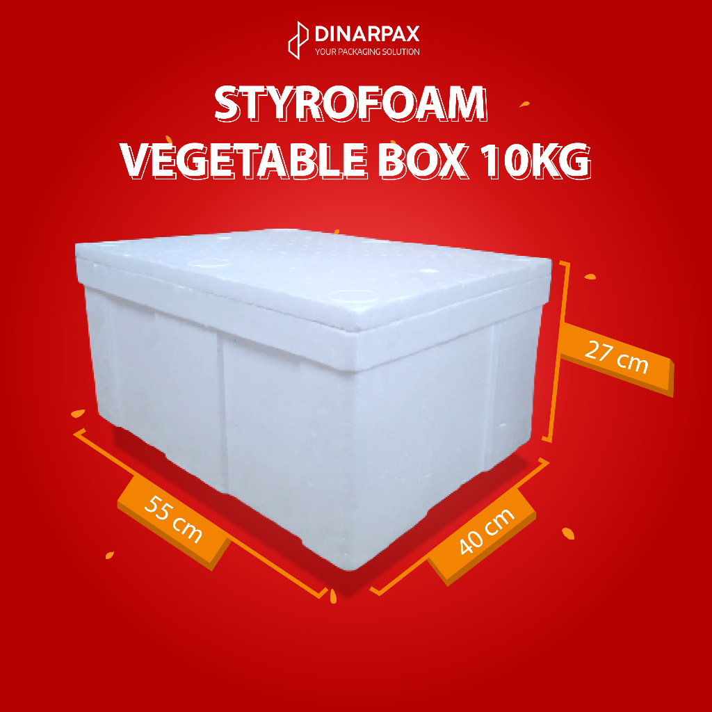 Khusus Muat Blue Bird /Styrofoam Vegetable Box 10 Kg / DinarBox / Box buah / Box Sayur / 10kg / Ster