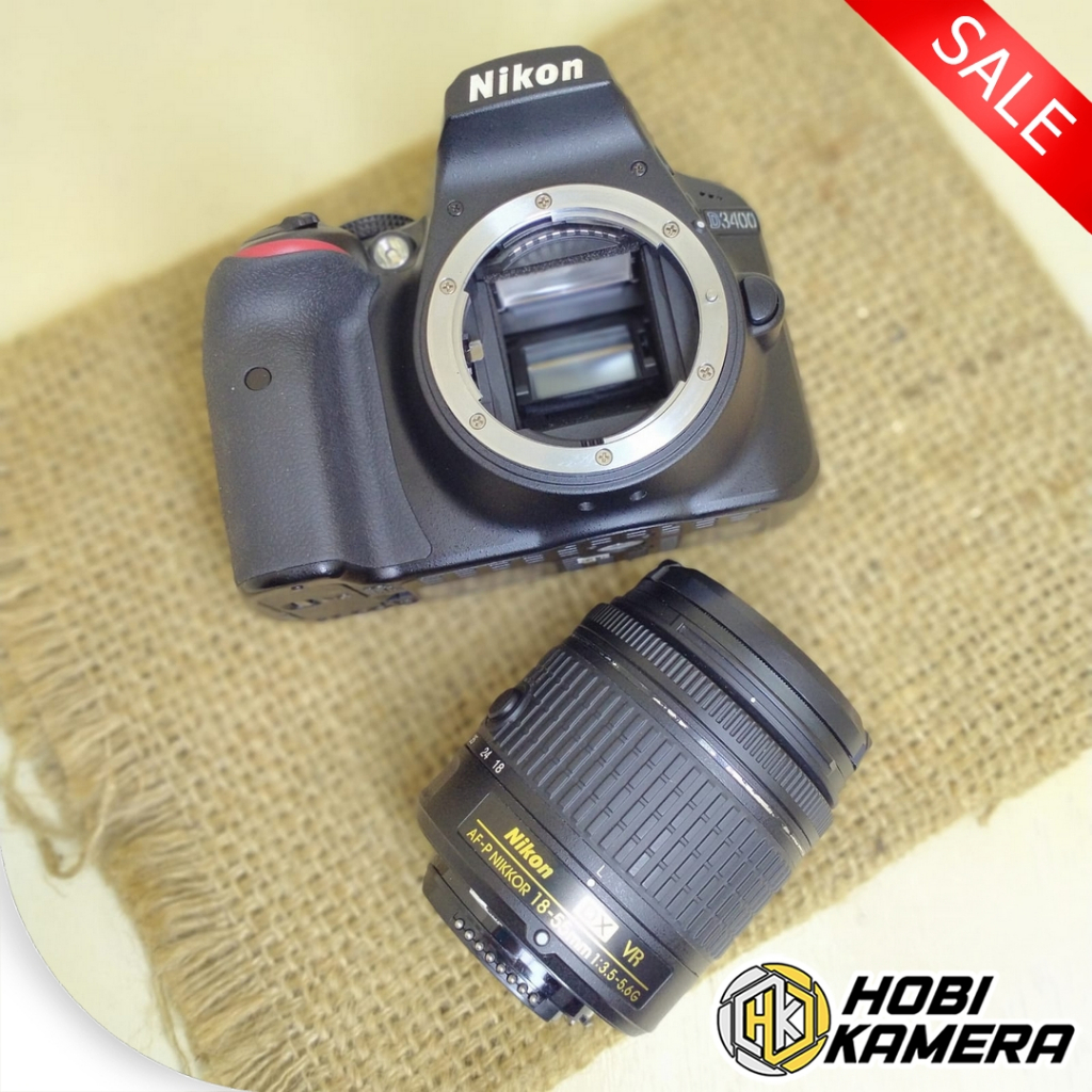 Kamera Dslr Nikon d3400 Lensa 18-55mm AF-P Bluetooth - Second