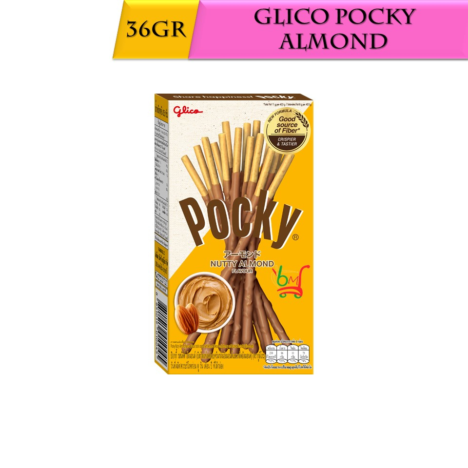 

Pocky Almond Biskuit Stik dari Thailand Lapis Krim dan Taburan Almond