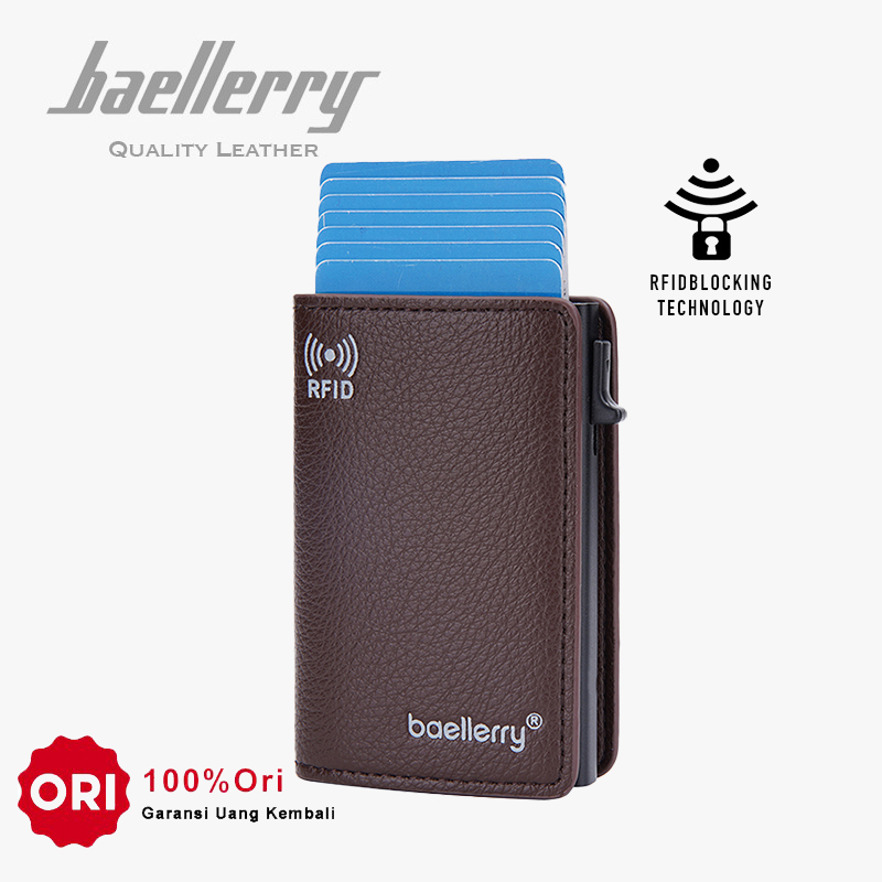 BAELLERRY K9301 Dompet Kartu Pria Bahan Kulit PU Leather Premium WATCHKITE WKOS