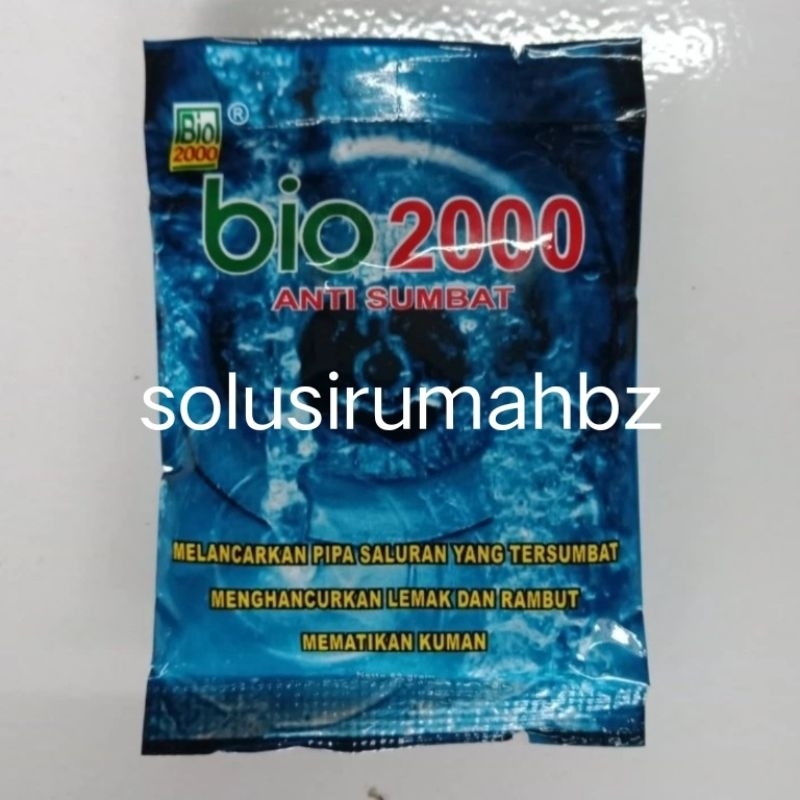 BIO2000 BIO 2000 Obat Anti Sumbat biru 60g Pipa Wastafel Toilet Lemak Rambut