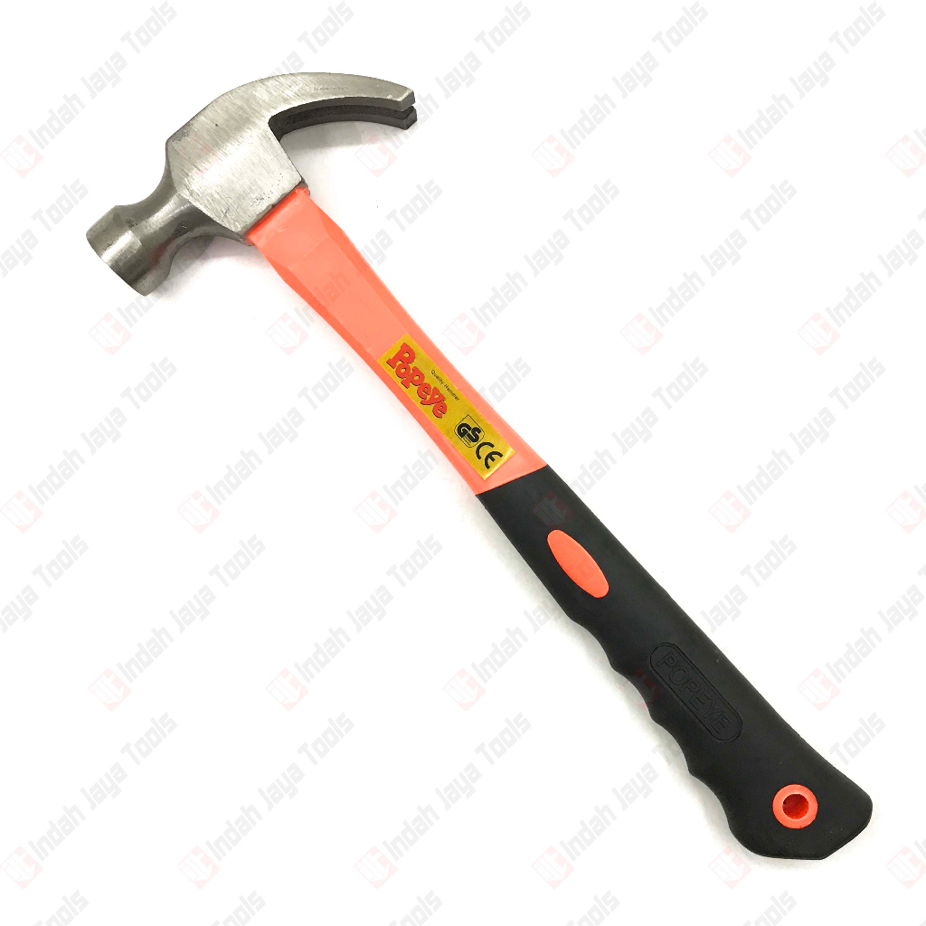 POPEYE Palu Kambing 12 Oz Gagang Fiber 0.35 Kg Claw Hammer Cungkil