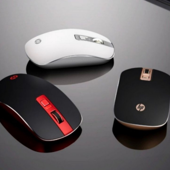 HP S4000 mouse wireless gaming silent click laptop pc macro original 2.4G 1600DPI dengan receiver-Usb /MOUSE HP WIRELESS free baterai