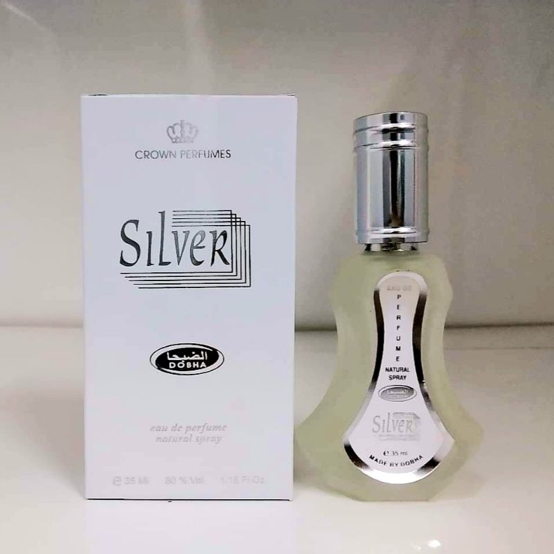 Parfum SILVER Spray DOBHA 35ml Eau De Parfume Pria