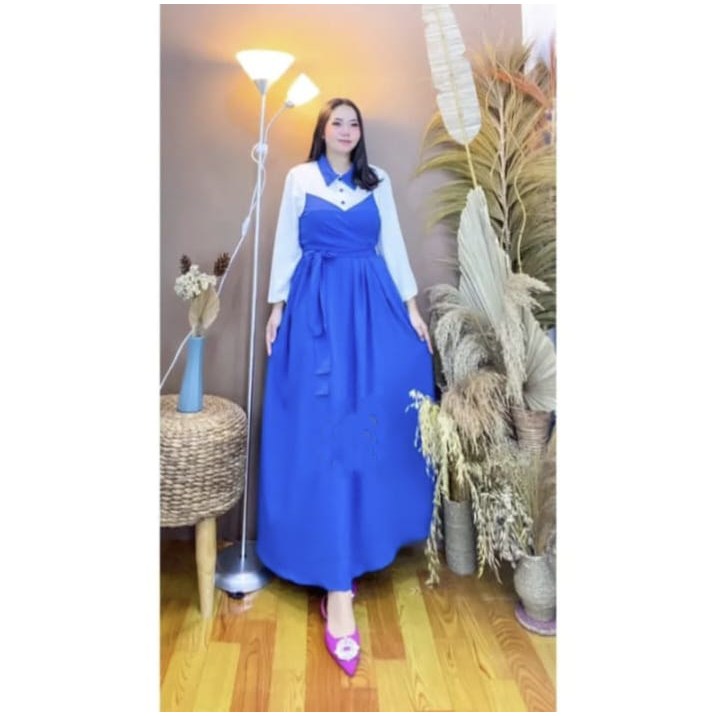 gamis terbaru lebaran 2023/zora top/bahan crinkle airflow/lembut nyaman dipakai dan tidak menerawang