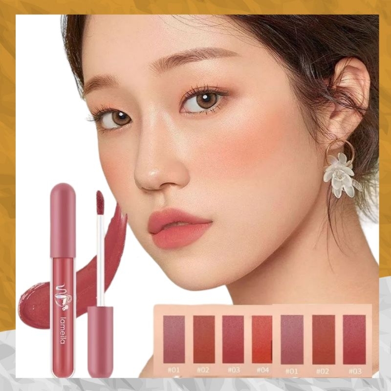 SPECIAL LAMEILA NUDE EDITION Lip Glaze Lipstik Cair Lip Gloss Pelembab Silky Misty LA108 Waisul