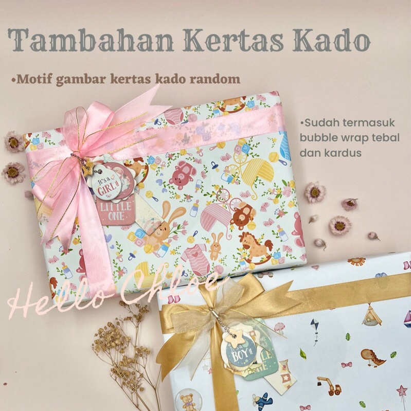 HELLO CHLOE - Tambah kertas kado tema baby