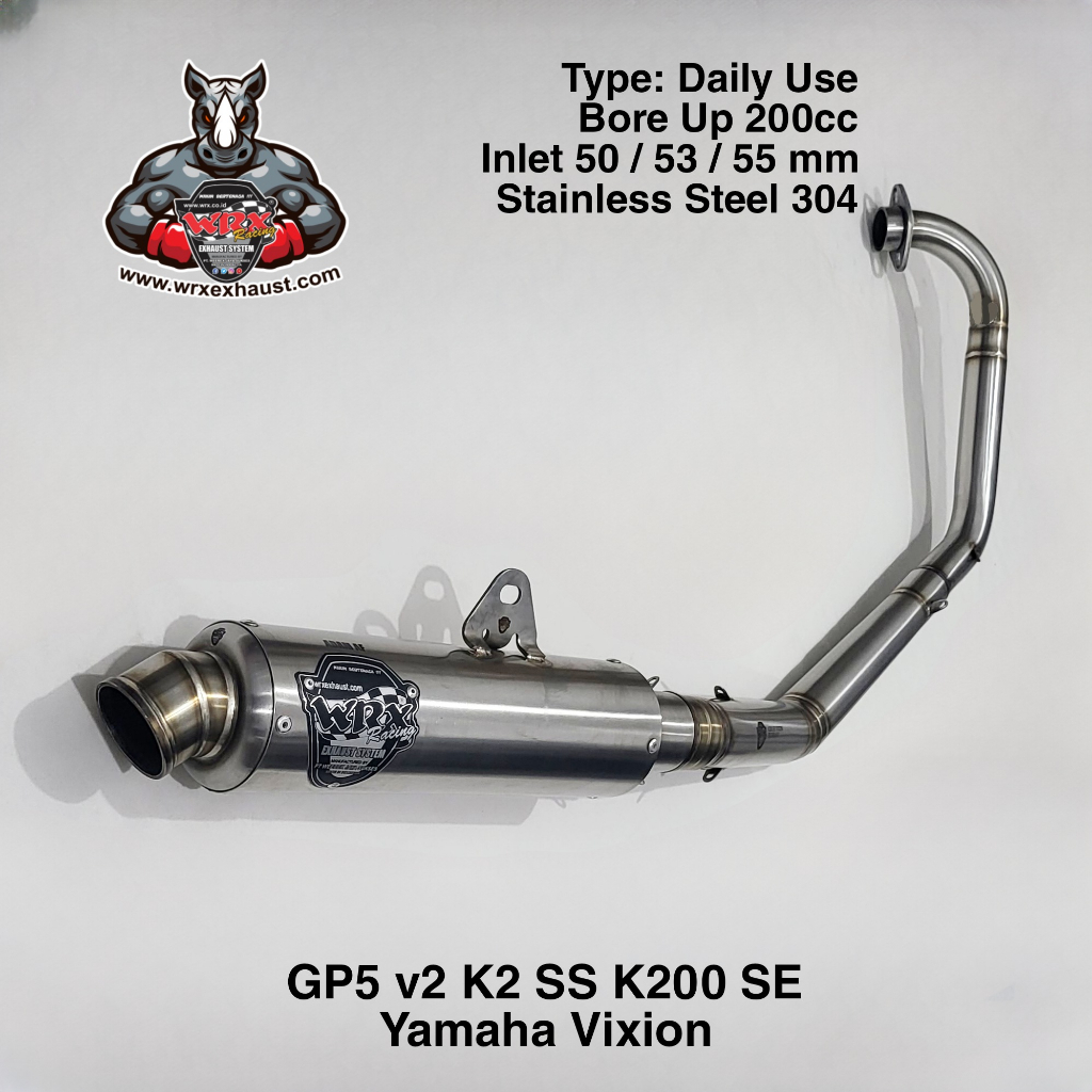 Knalpot WRX GP5 v2 SS K200 SE Vixion