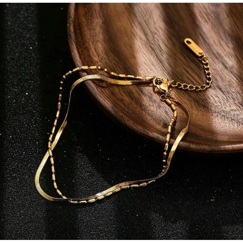 Gelang Kaki 2layer Titanium