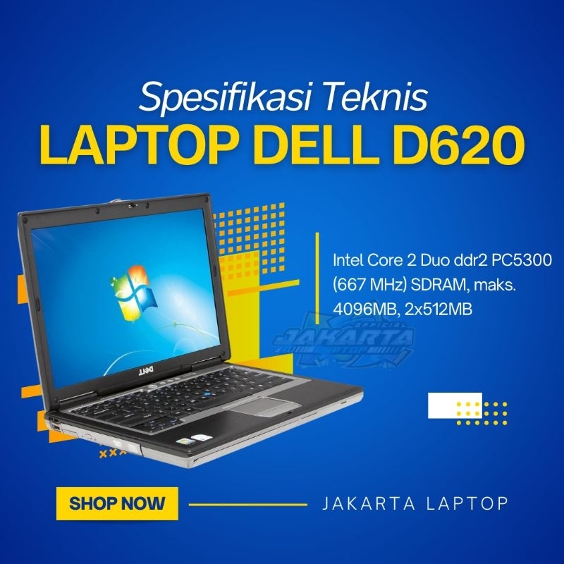 Laptop dell latitude D630 Ram 4gb Hdd 500gb Murah Mulus Bergaransi camera