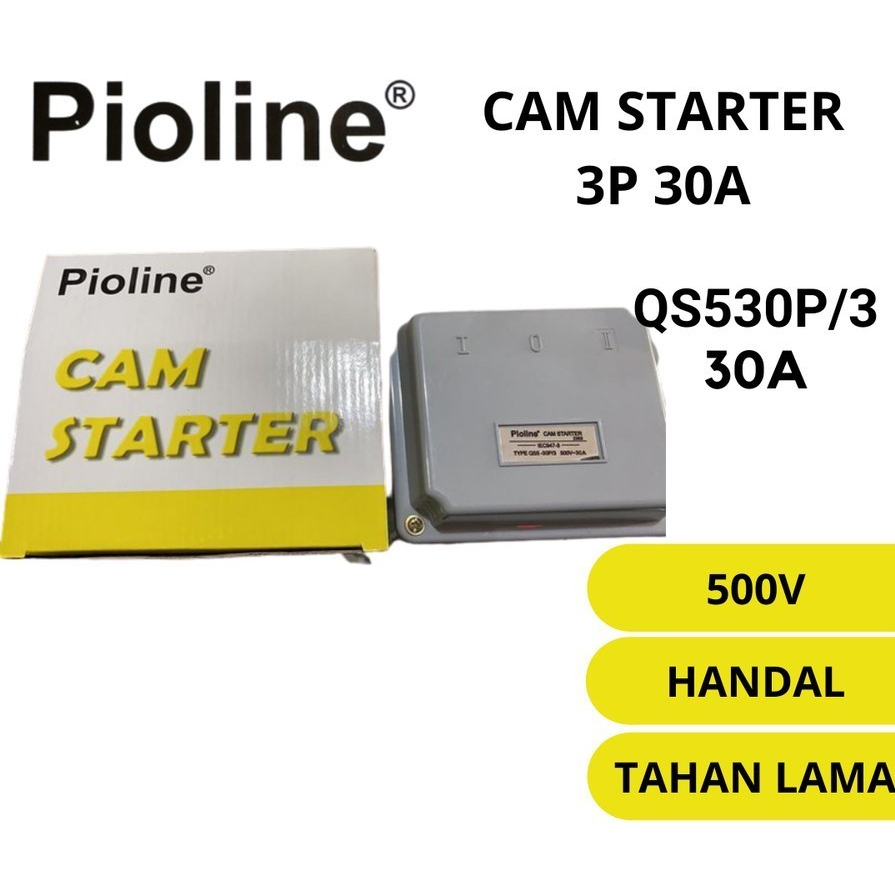 Cam Starter Ohm Saklar 3P 30A I-0 (ON-OFF-ON) Pioline I - 0 - I ( 3 phase)