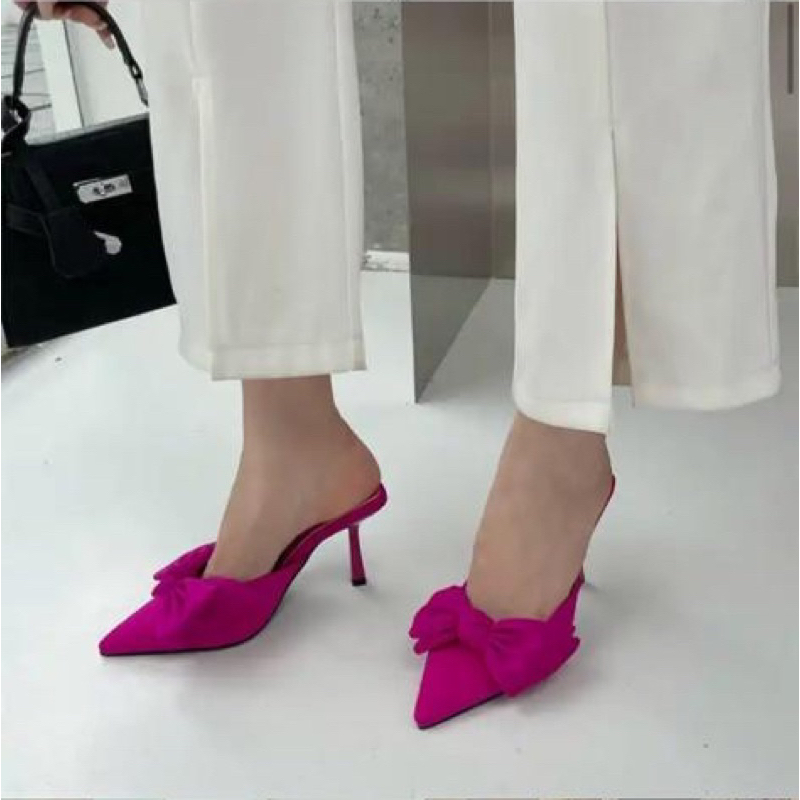 high heels kg02 sepatu wanita ribbon