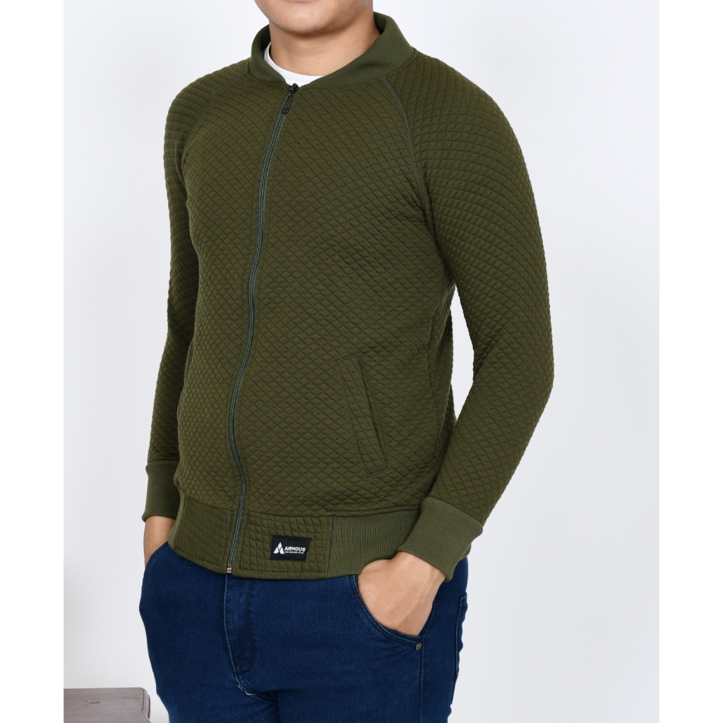 Jaket Comfy Pria Original Premium Jumbo Big Size Polos Motif Diamond