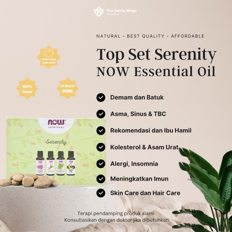 NOW Essential Oil • Purifying Set • Serenity Set • Essential Oil Set • Lavender • Cedarwood • Pepper