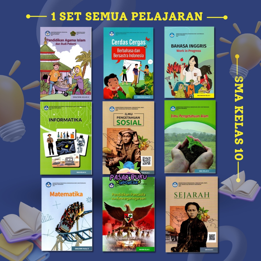 

(1 Set Semua Pelajaran) Buku Pelajaran SMA Kelas 10 - Kurikulum Merdeka 2022 Terbaru (Kurikulum Penggerak)