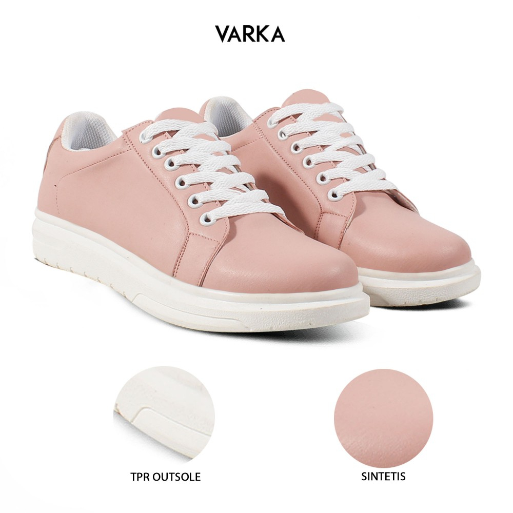 Sepatu Sneakers Wanita V 5264 Brand Varka Sepatu Kets Olahraga Kuliah Jalan Jalan Harga Murah Berkualitas - Pink