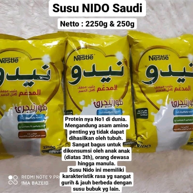 Susu Nido 2250gr ori saudi susu arab penggemuk badan