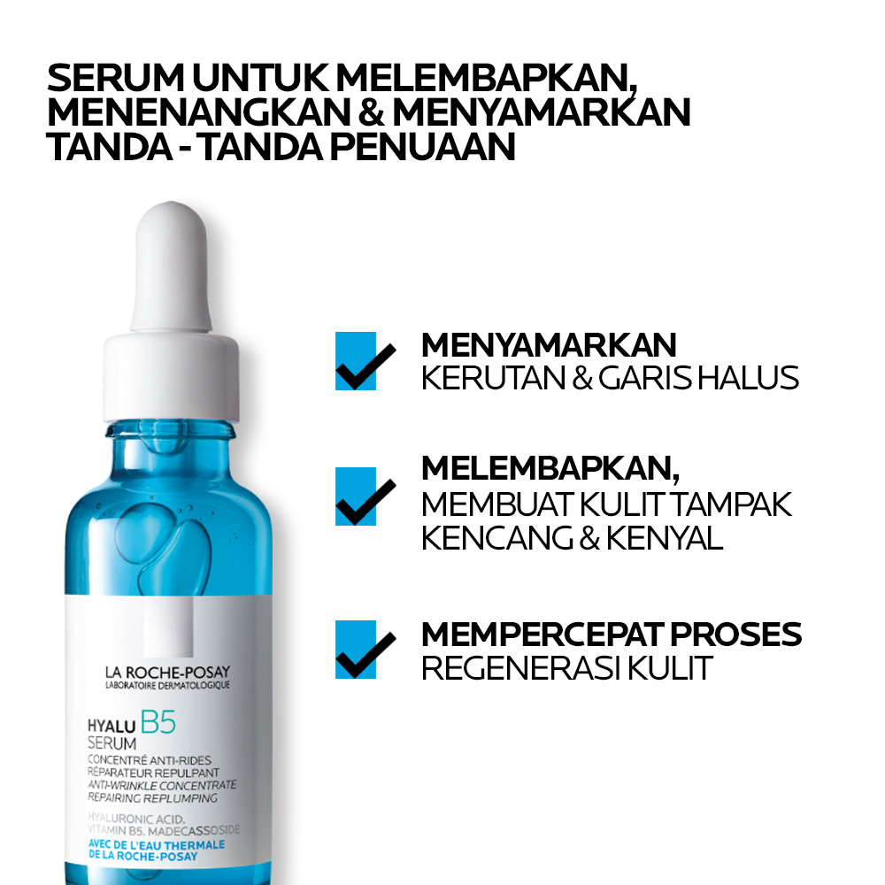 La Roche Posay Hyalu B5 Anti-Aging Serum 30ml- Serum Hyaluronic Acid Kulit Sensitif/ Kering/ Kerutan