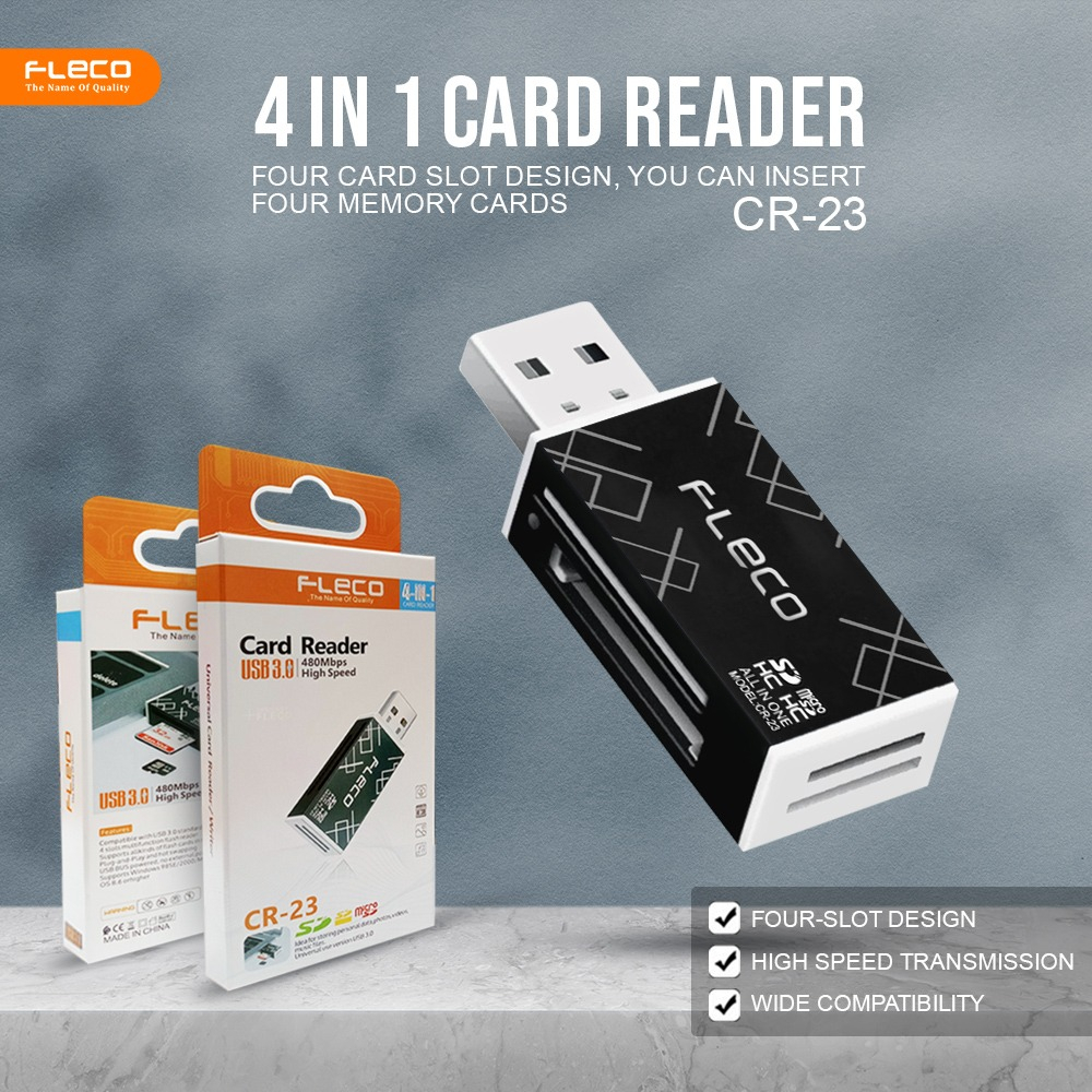 CARD READER 4 IN1 HIGH SPEED Data Transfer OTG CR-23 FLECO