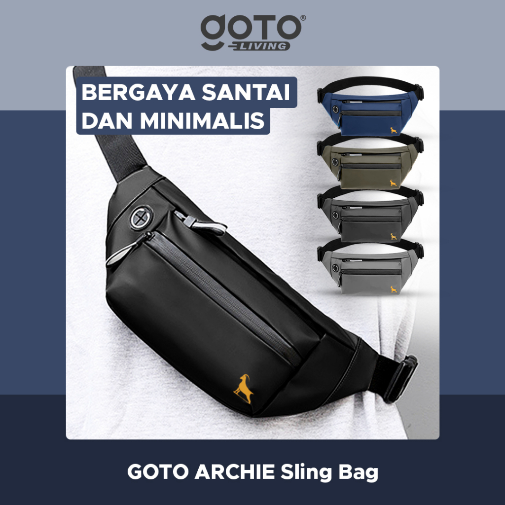 Goto Archie Tas Selempang Sling Bag Slempang Slingbag Pinggang Pria