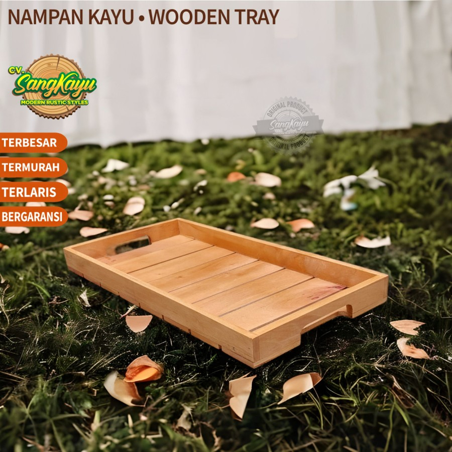 SangKayu Nampan Kayu Nampan Besar Baki Kayu Wooden Tray Kotak Seserahan
