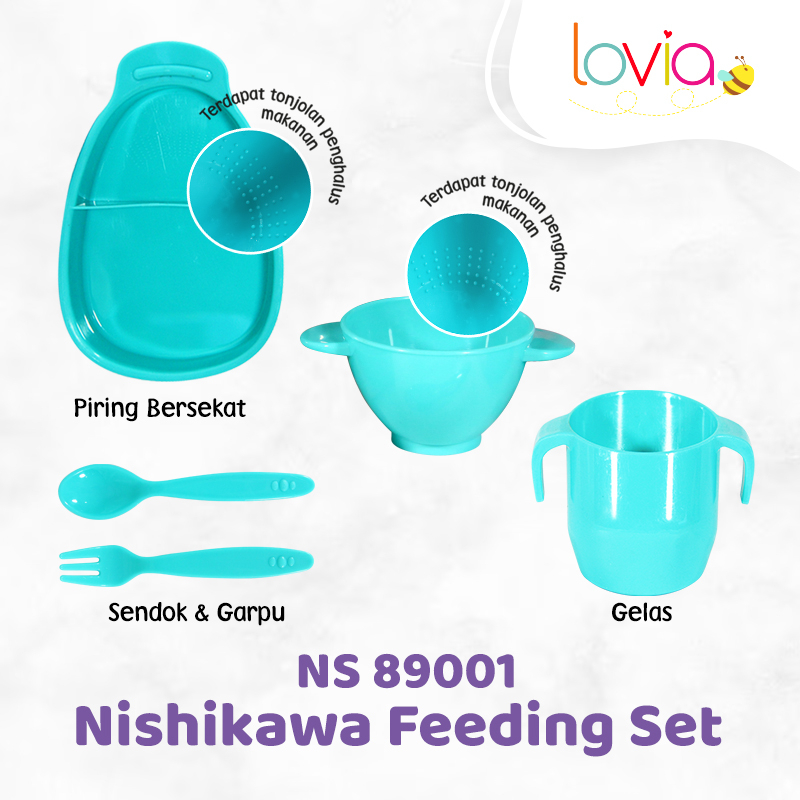 Nishikawa Feeding Set / Tempat Makan - Gift Set - Tempat Makan Bayi Set NS 89001