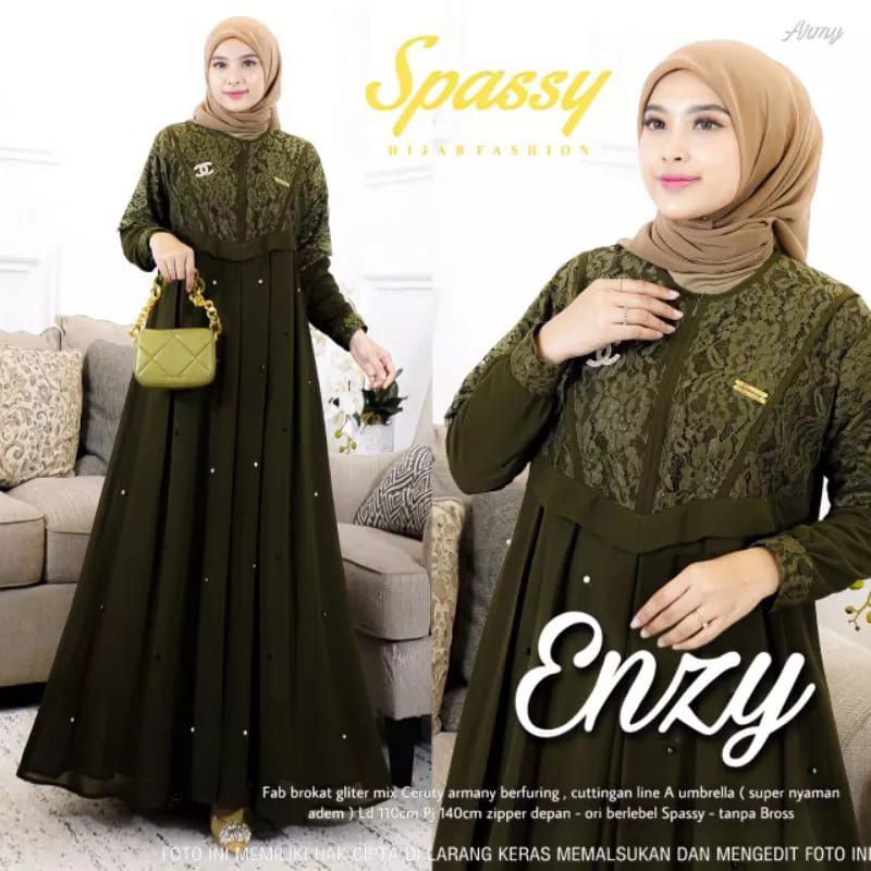 Enzy maxy/Putri maxy gamis ceruty/gamis wanita ceruty