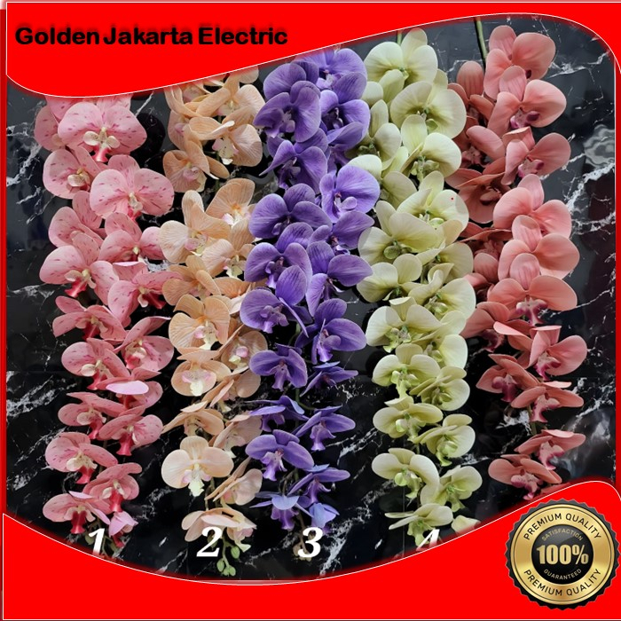 Bunga Jumbo Anggrek Latax 21 kepala Premium Artificial Flower Anggrek Palsu Artificial Dekorasi Wedding