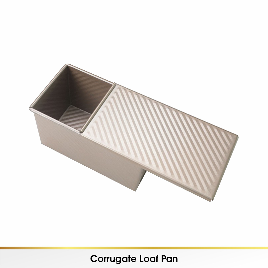 Cetakan Loyang Kue Roti Loaf Pan Tutup Press Tanpa Sambungan Premium Anti Lengket Non Stick Carbon Steel