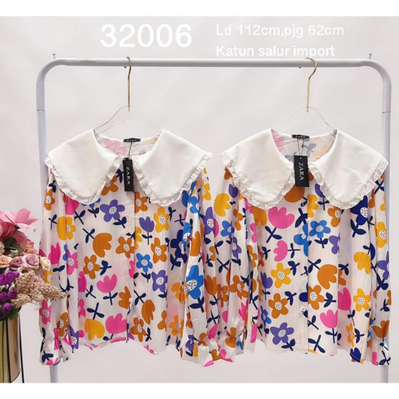 32006 - Kemeja Kerah Babydoll  Tulip