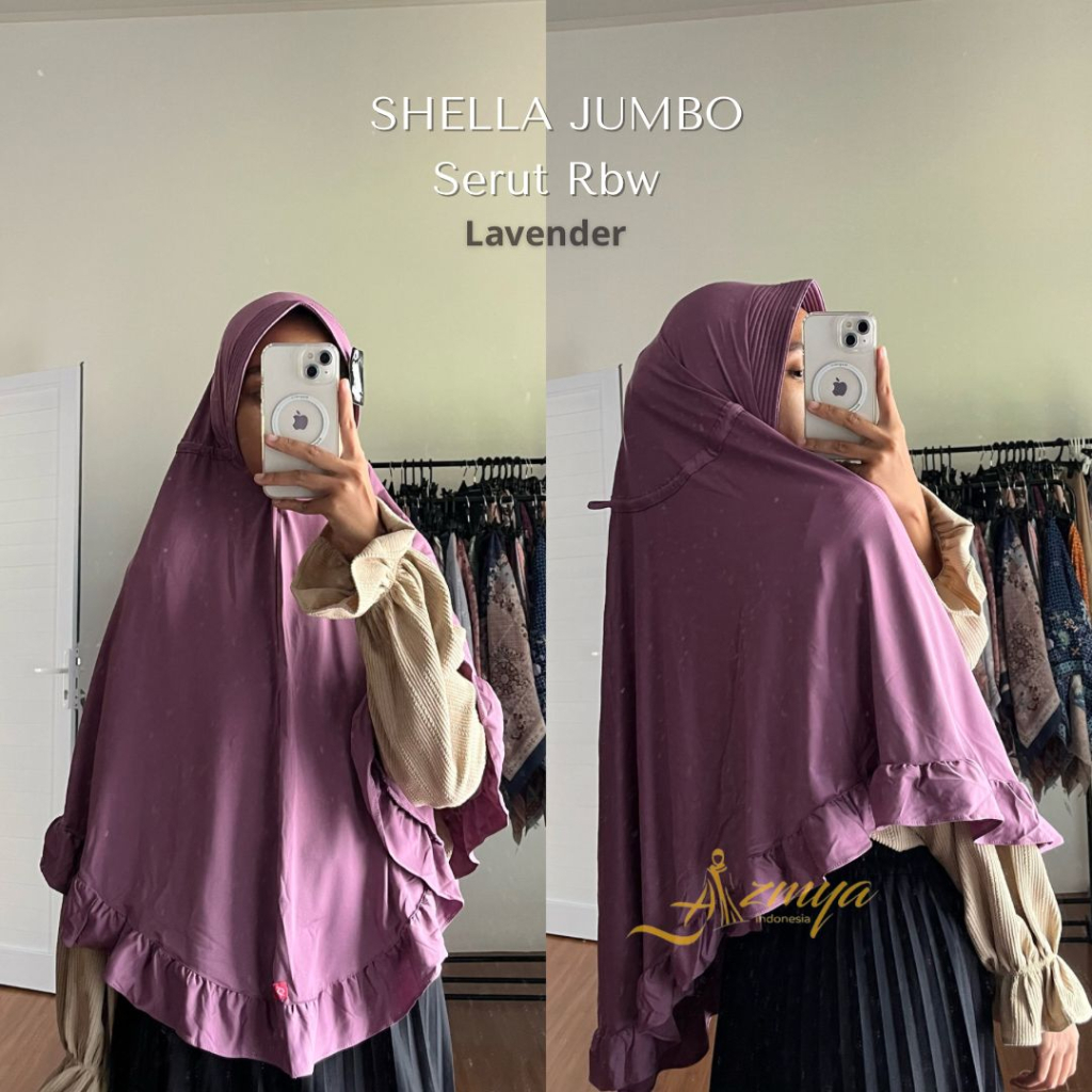 JIlbab Instan Shella Rampel Bawah Jumbo Hijab Instan Jumbo Bahan Zoya