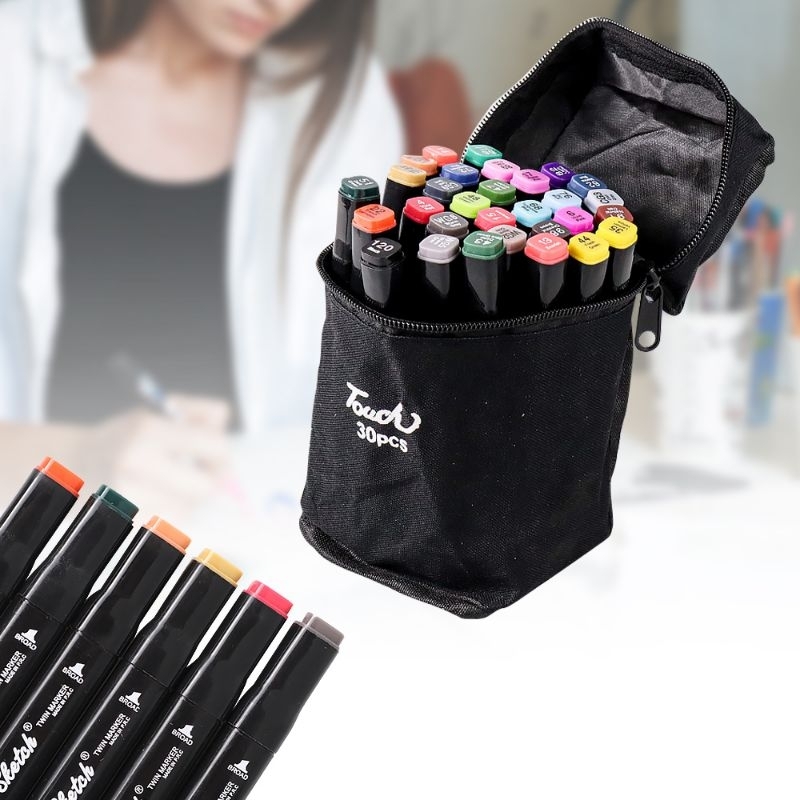 

Spidol dual side fine art marker color 30pcs