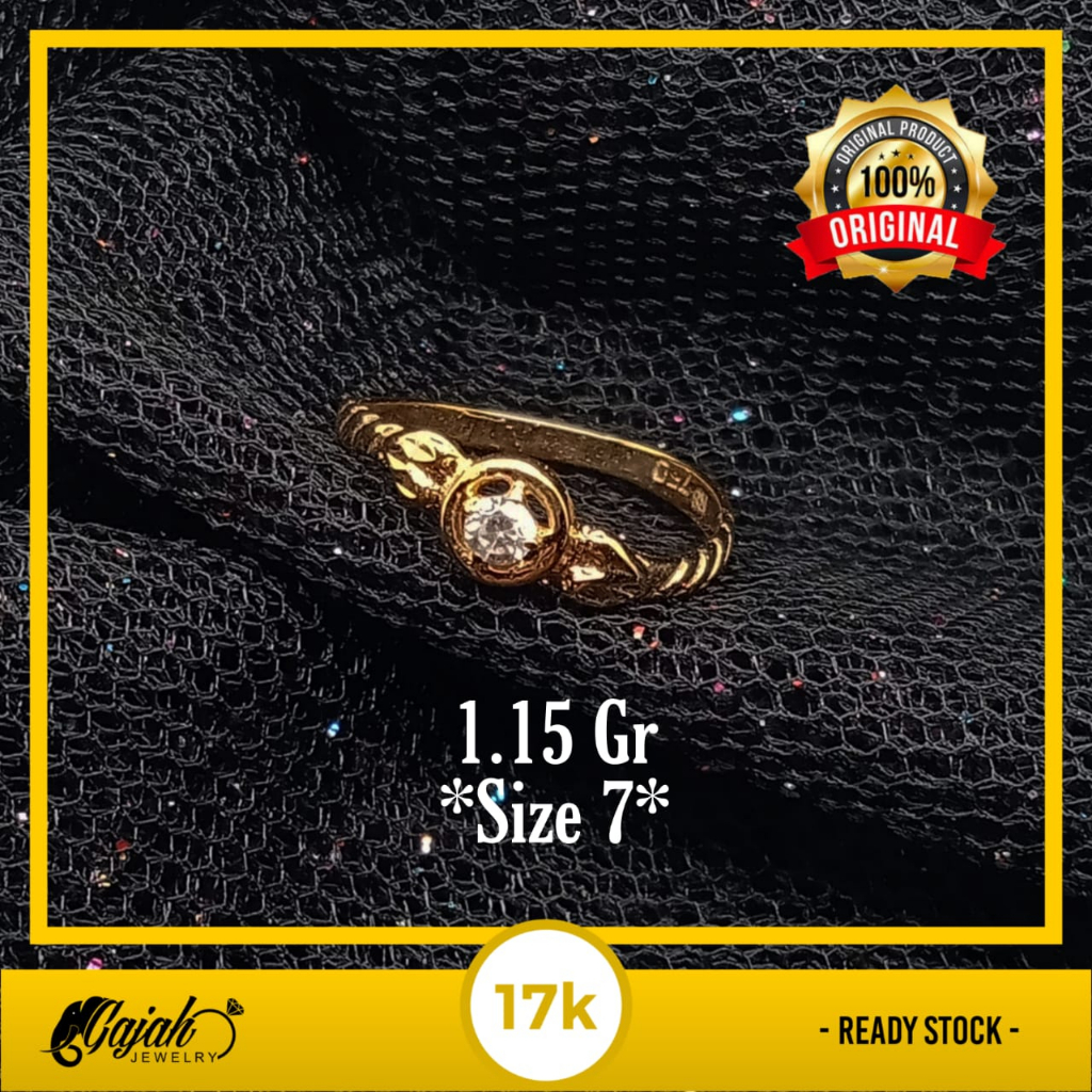 Cincin Anak Emas 17K - 1.15 Gr Kadar 750 - 4908