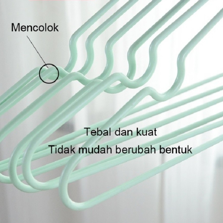 Hanger Premium Stainless Coating Silicone - Gantungan Baju Best Quality Stainless