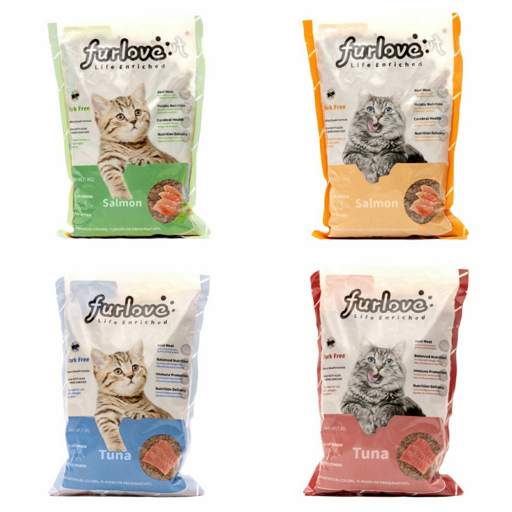 FURLOVE Kitten &amp; Adult Cat Food FRESHPACK 1kg / Makanan Kering Kucing 1kg