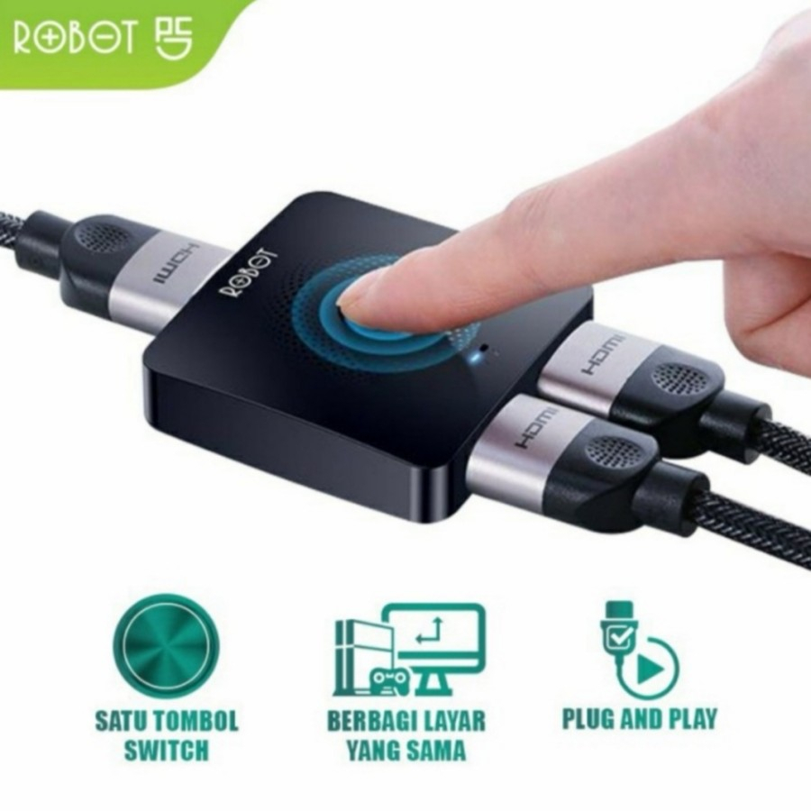 MH - HDMI Switch and Spliter 4K Robot 2 to 1 HDMI SWITCH hm103