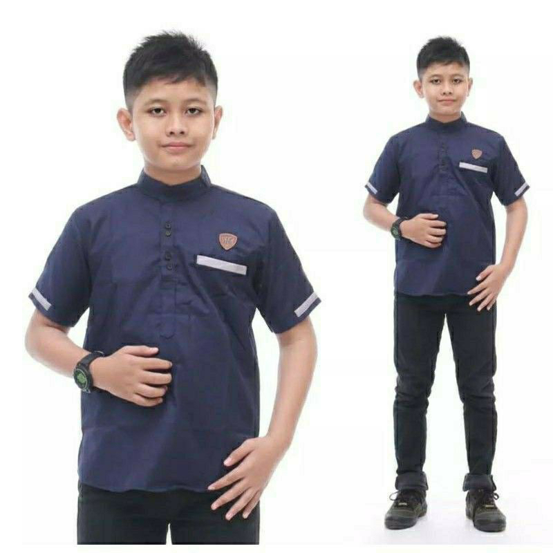 Kurta anak remaja usia 5-15 tahun // baju anak lengan pendek // baju koko anak