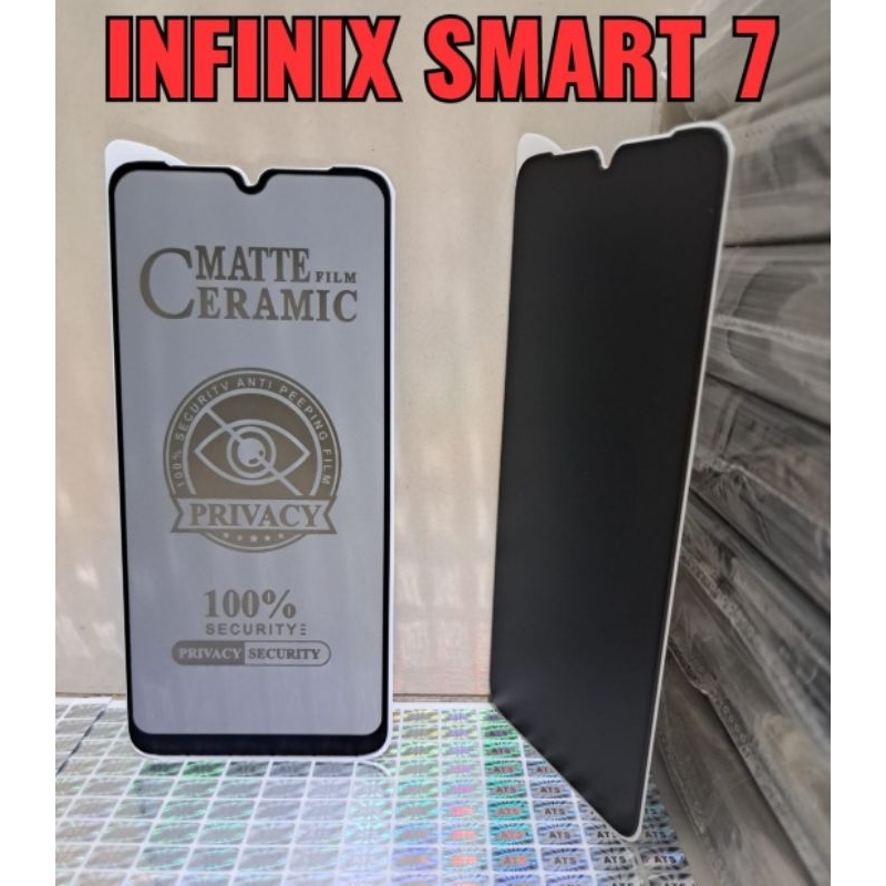 Tempered Glass Anti-Spy Infinix Smart 7