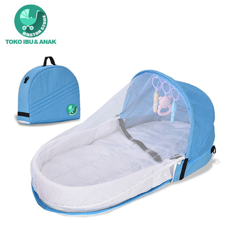 Bostonstore Baby Portable Bed Bag Ranjang Lipat Bayi dengan Kelambu Tas Bayi 2in1 / Baby Portable Bed / Baby Portable Bed Bag / Kasur Bayi Kelambu / Kasur Bayi Kelambu Tenda / Kasur Bayi Kelambu Lepas Pasang / Ranjang Lipat Bayi