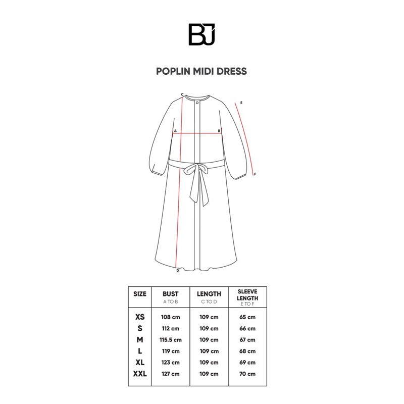 POPLIN MIDI DRESS - BENANG JARUM