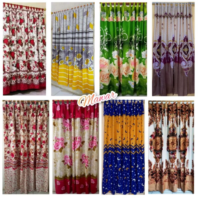 Gorden / Gordeng / Gordyn / Hordeng Pintu Jendela Motif Dewasa Bola Sultan Bunga Batik Shabby Starmo
