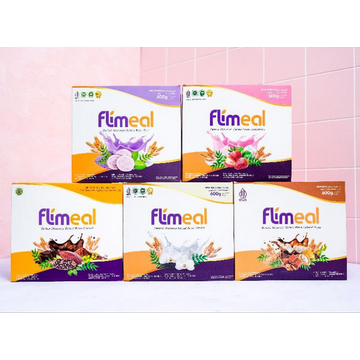 

FLIMTY FLIMEAL 1 BOX ISI 12 SACHET Minuman Sereal Rasa Coklat Diet Original Bpom