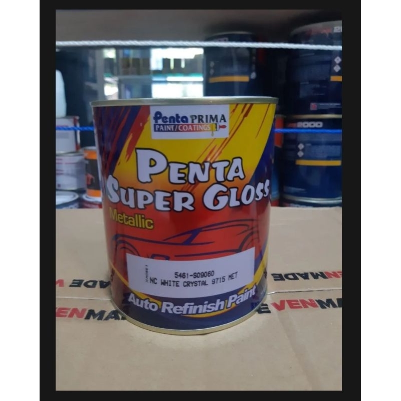 CAT PENTA SUPER GLOSS NC METALLIC WHITE CRYSTAL - SILVER METALIK - 1 KG -DUCO OTOMOTIF