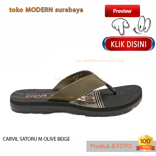 Sandal pria casual sendal jepit spons tali webbing CARVIL SATORU M