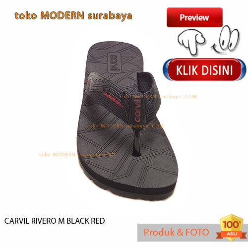 Sandal pria casual sendal jepit spons strap webbing canvas cowok CARVIL RIVERO M